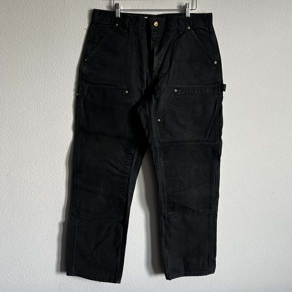 Carhartt B01 BLK black double knee work wear carpenter pants